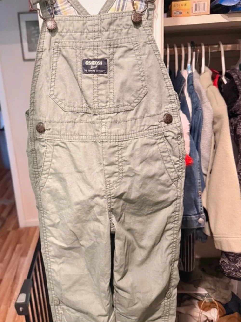 OshKosh B'gosh Light Sage Green Kids Overalls